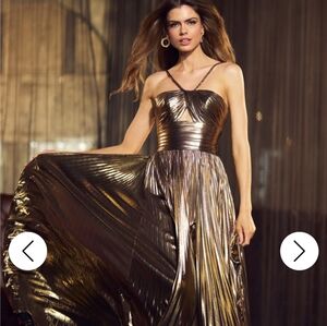 Sherri Hill Gold long prom dress 55930 (size 2)